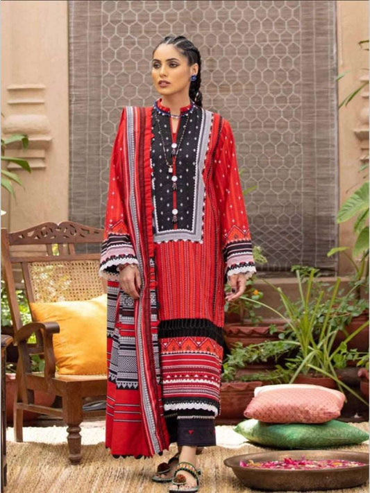 Gul Ahmed 3PC Printed Viscose Unstitched  Suit LT-12031 A