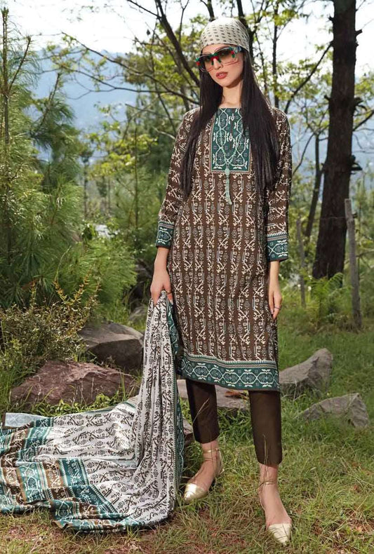 Gul Ahmed 3PC Printed Viscose Unstitched Suit LT-12031 B